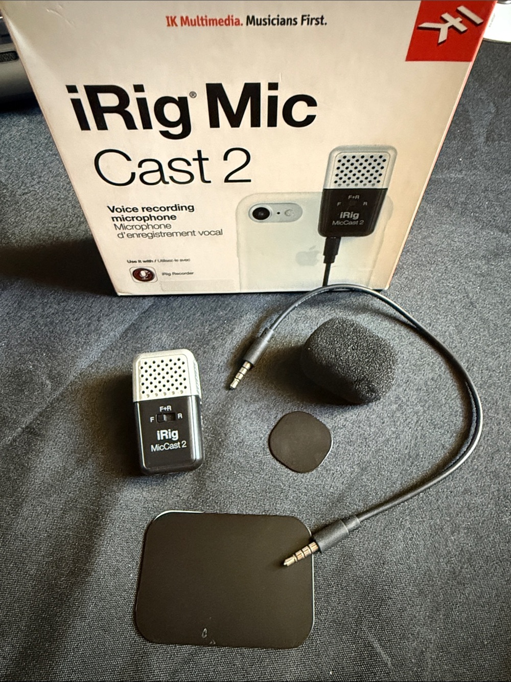 iRig MicCast 2 Compact Lavalier Microphone - Black & Silver